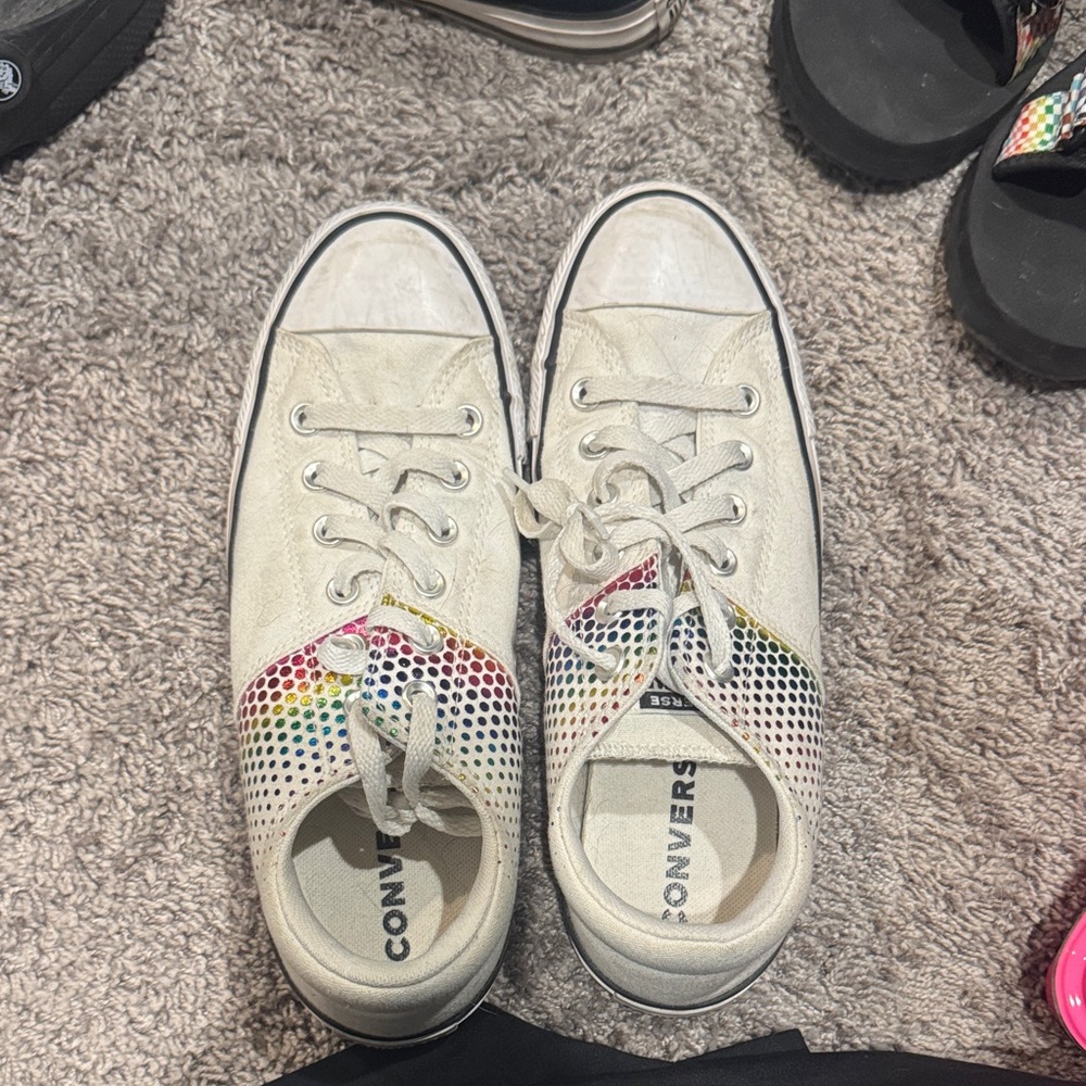 Converse Kids White Multicolor Sneakers